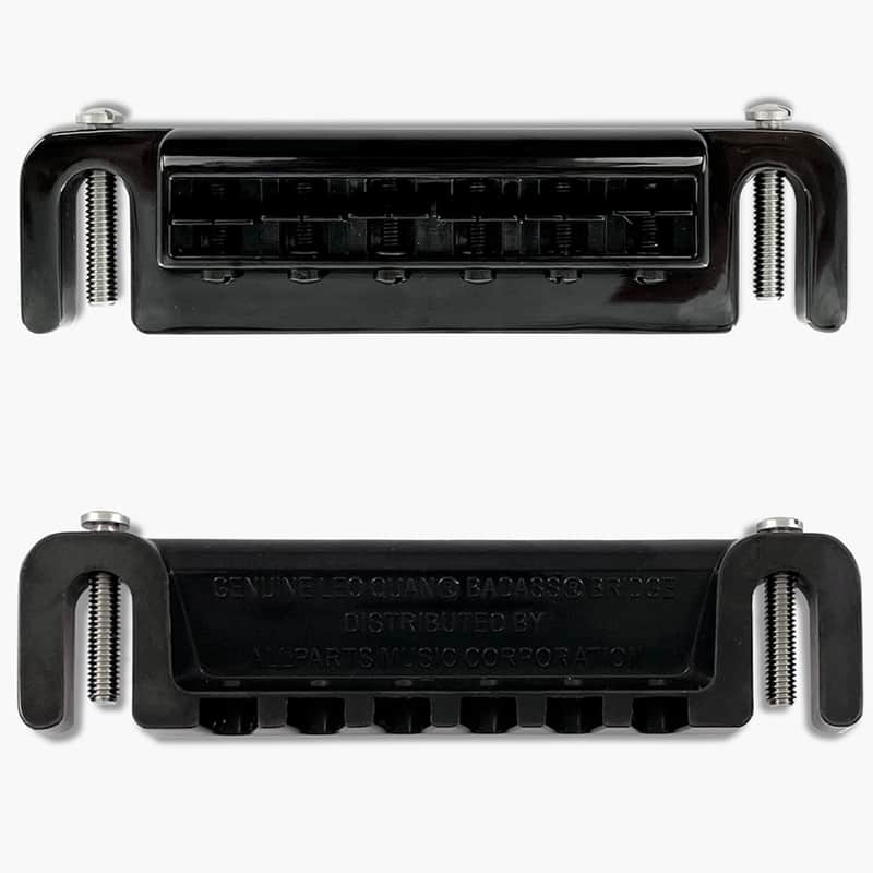 Badass Leo Quan Badass Wraparound Guitar Bridge with SAE 5/16-inch Locking Studs - Black Finish - New