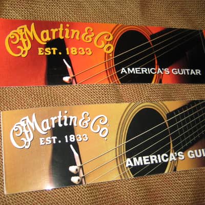 Martin Guitar 2 Logo Stickers Large and Colorful from '90's image 1