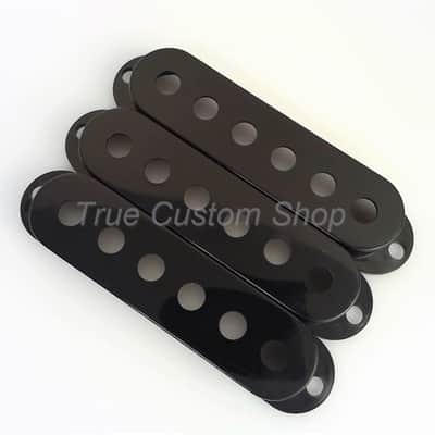 True Custom Shop® Black Single Coil Pickup Cover Set for Fender Stratocaster Set of 3 image 1