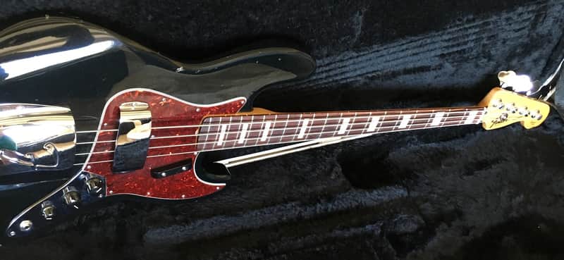 Fender Jazz Bass 1994 Black "Squier Series" 8.9 lbs. HSC image 1