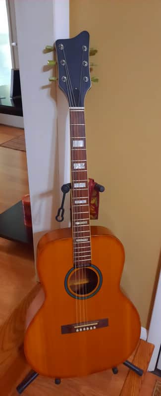 National  Acoustic Dreadnought Guitar refurbished by Logtown Guitar 1960's Natural image 1