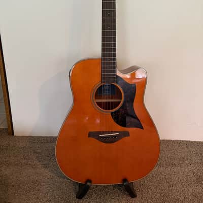 Yamaha A1M Dreadnought Acoustic-Electric with Cutaway 2010s - Natural image 1