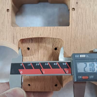 Unfinished 1 Pc. Mahogany HSH Hardtail guitar body - fits Fender Strat Stratocaster necks J1953 image 10