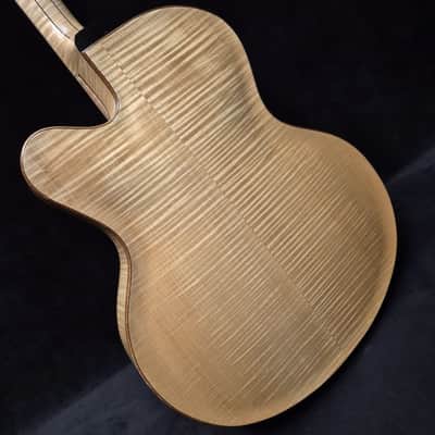 Dotson Hand-Carved Archtop Electric Guitar Made in USA - Natural Demo image 8