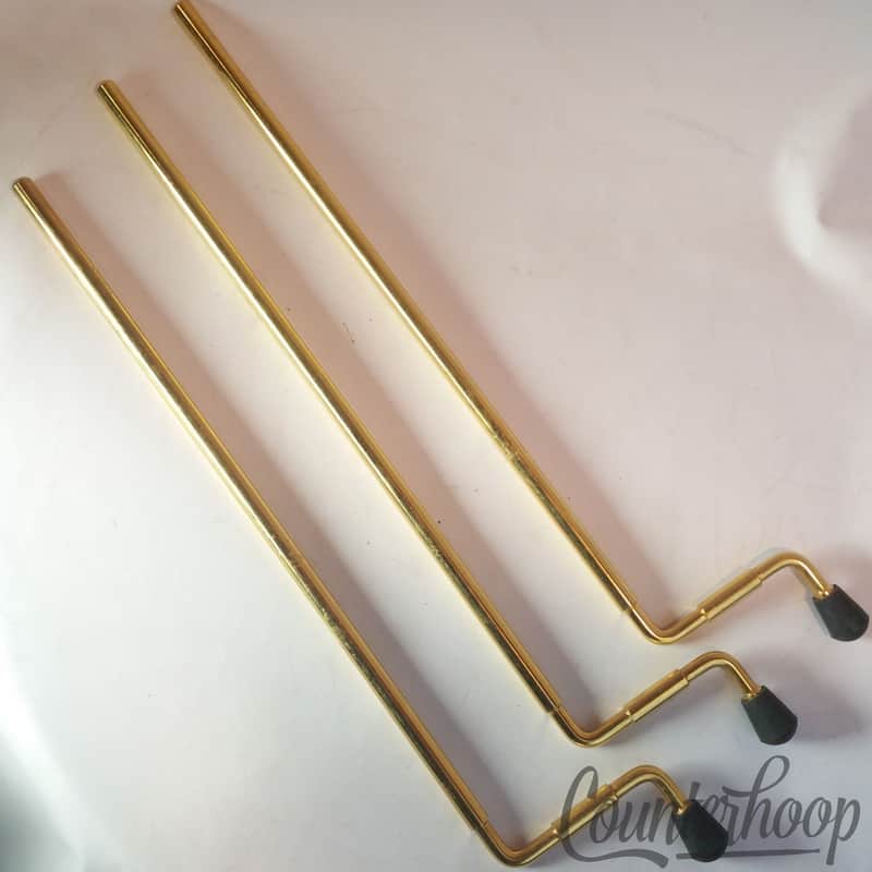 *DW 24K Karat Gold Plated Floor Tom Drum Legs 3x Set 22" for 14,16,18"Collectors image 1