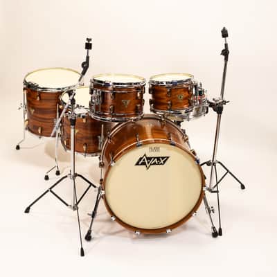 AJAX Drums Custom Mahogany Drum Kit. 10x8 12x8 14x14 16x16 22x14 image 5