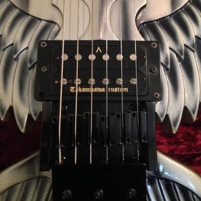 ESP 20th Anniversary Alfee Takamizawa Custom Angel Sword Guitar 1993 Grey image 14