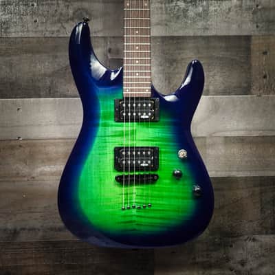 Schecter C-6 Elite Aqua Burst Electric Guitar (782) image 3