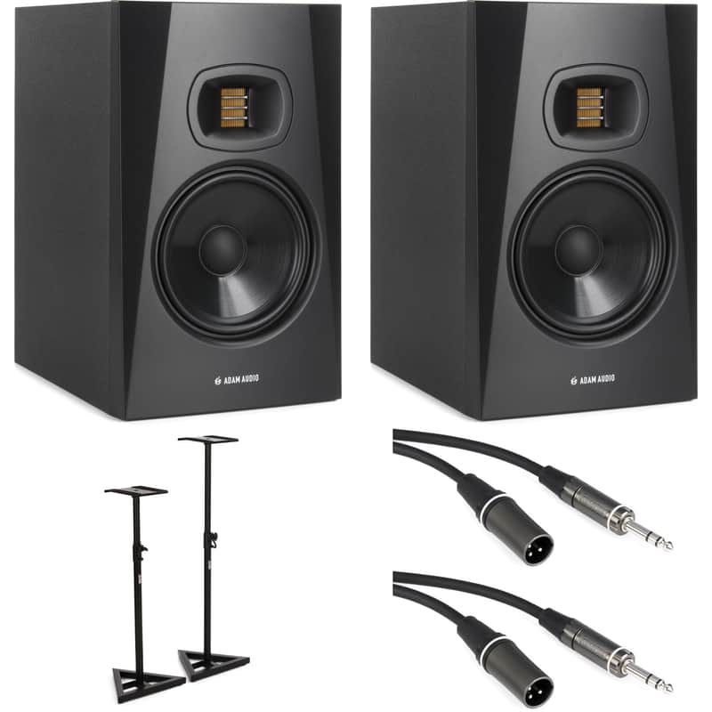 ADAM Audio T7V 7 inch Powered Studio Monitor with Stands - Pair image 1