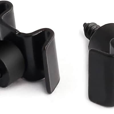 Guitar String Trees String Retainer Guides Compatible with Strat Tele Style Electric Guitar Parts Replacement Pack of 2pcs with Mounting Screws Black. image 2