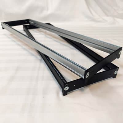 3U 144HP Eurorack Rails Kit with Brackets & Threaded Inserts (Black / Silver) image 3