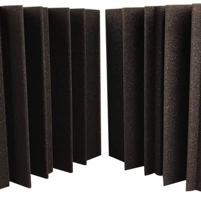 4 Pack Acoustic Foam Bass Trap Studio Foam 12" X 7" X 7" Soundproof Padding Wall Panels Corner Block image 2