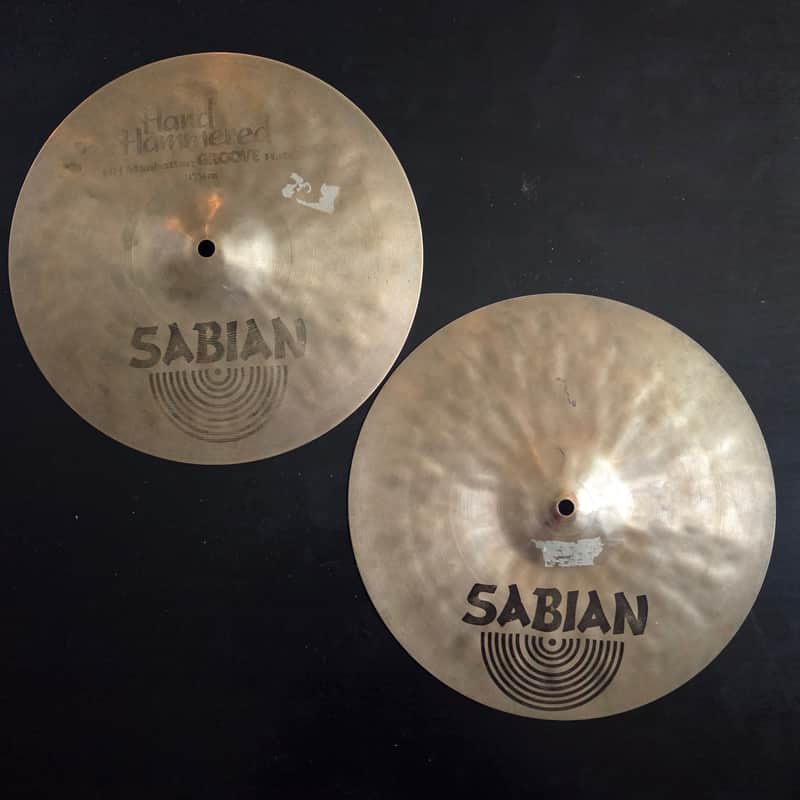 Sabian 14" HH Manhattan Groove Hi-Hat Cymbals (Pair) Natural image 1