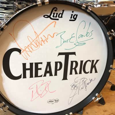 Bun E. Carlos’s Cheap Trick Signed, Sgt. Pepper, Ludwig, Zildjian 2007 Black Oyster Maple Classic. image 3