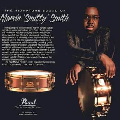 Pearl - 4x14" MSX-1440 Marvin "Smitty" Smith Signature Snare Drum,Copper with Gold-Plated Hardware - 1998 image 2