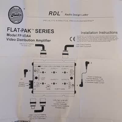 RDL FP-VDA Video Distribution Amplifier NO Power Supply NOS ( FLAT - PAK image 9