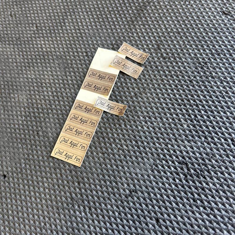 Lot of 10: Vintage Gibson Pat. Appl. Silver Pickup Ring Stickers N.O.S. image 1