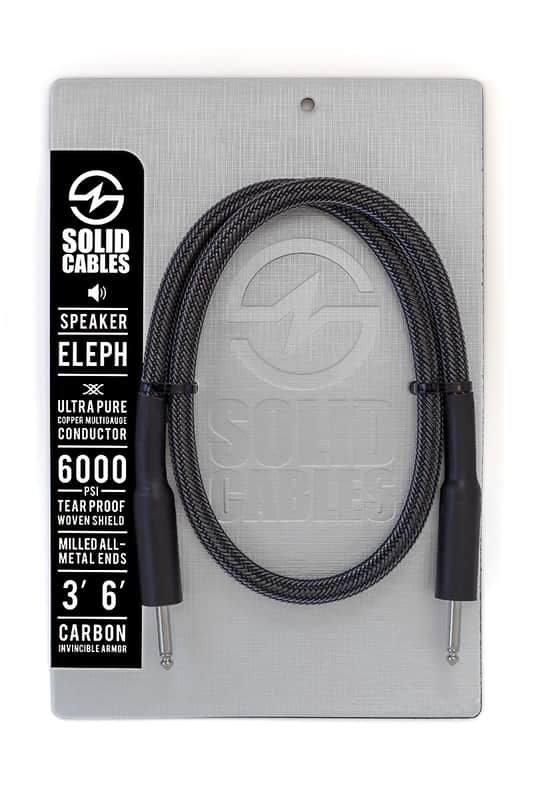 Solid Cables Eleph Speaker Cable 6' Carbon Black image 1