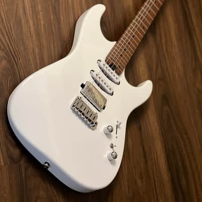Soloking MS-1 Custom 24 HSS Flat Top in White Gloss Nafiri Special Run image 2