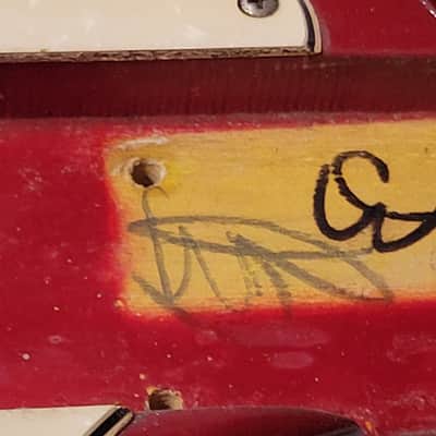 1966 Fender Mustang bass guitar, Dakota Red, OHC image 10