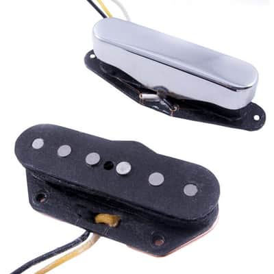 Fender Twisted Tele Pickups Black/Chrome (2) imagen 2