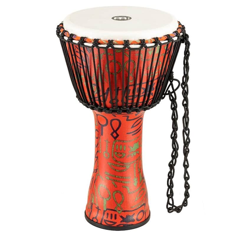 MEINL PADJ1-M-F (Synthetik Fell) Travel African Djembe 10 Zoll pharaohs script image 1