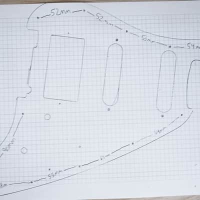 Tokai HSS Pickguard Grey Pearloid Music Man Style image 4