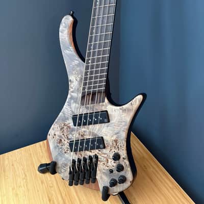 Ibanez EHB1505MS Bass Guitar, 5 String, Mahogany Body, Panga Panga Neck & Fingerboard - Black Ice Flat image 4