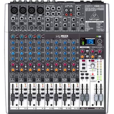 Behringer XENYX X1622USB Premium 16-Input 2/2-Bus Mixer with XENYX Mic Preamps and Compressors, British EQs - With 2 Pack 15' 8mm XLR Microphone Cable image 6