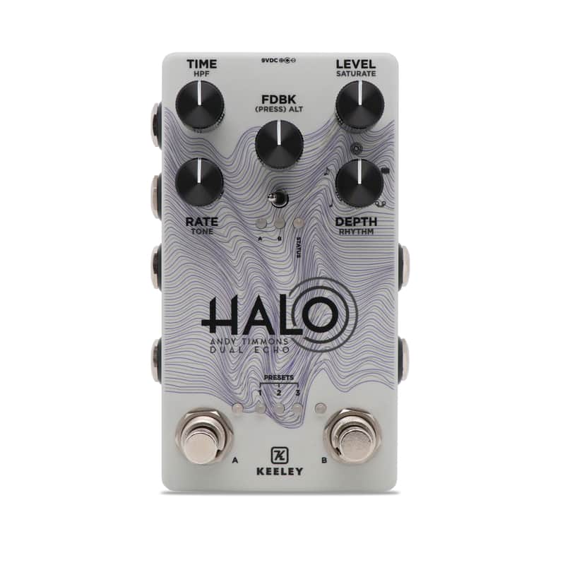 ★限定カラー★ Keeley Halo Andy Timmons White Keeley Halo - White Waves delay Pedal - Limited | Reverb Canada