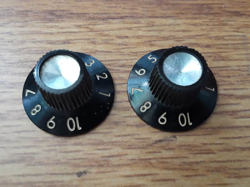 1978 1979 Fender Amp Amplifier Knobs Set of 2 Deluxe Reverb Princeton Vibro Champ image 1