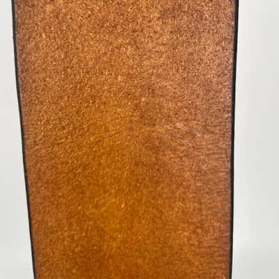 Vintage Handmade Wide Leather Guitar Strap – Brown 41” x 4” image 14