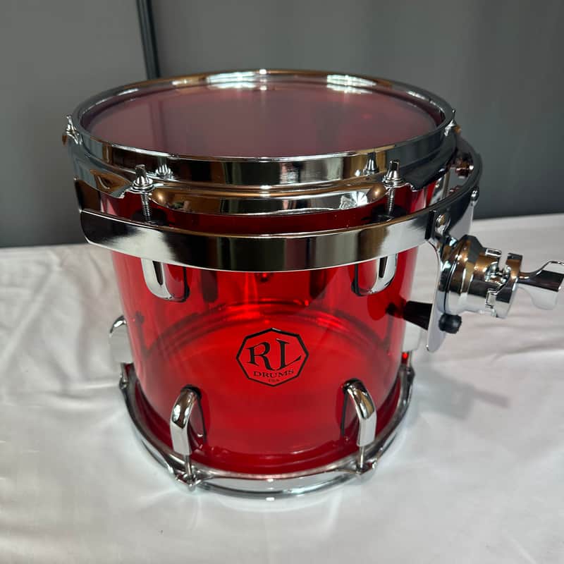 Red Seamless Acrylic 8"x7" - Tom Drum -JB-RA8-7TT image 1