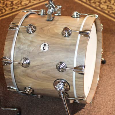 DW Collector's Pure Walnut Natural Hard Satin Drum Set - 18,12,14,14sn - SO#1421333 image 2