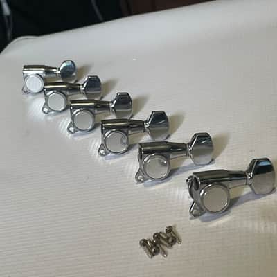 1980's Japan Kramer Focus Chrome GOTOH Tuners Tuning Pegs 6 In Line Machine Heads