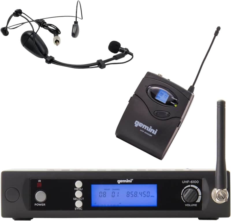 Gemini Sound UHF-6100HL Wireless Lavalier & Headset Mic - Precision Sound for Every Word and Tune image 1