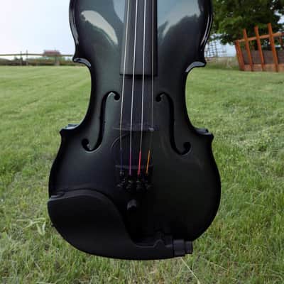 Glasser AEX Carbon Composite Acoustic Electric 4-String Violin 4/4 size 2020s Gun Metal image 17