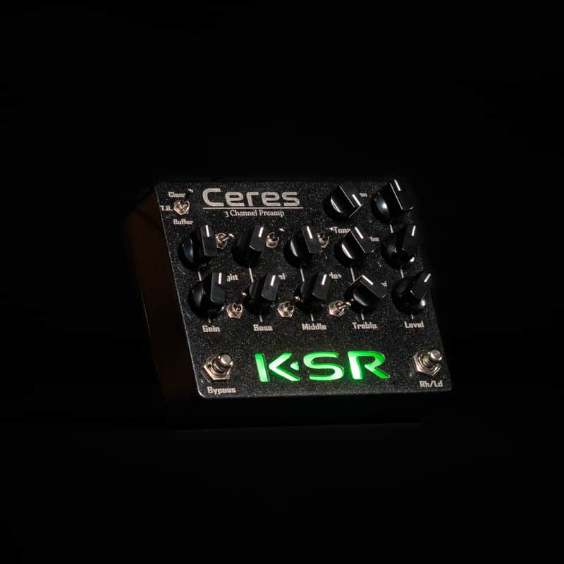 KSR Ceres 3 Channel Preamp Pedal - Black Sparkle image 1