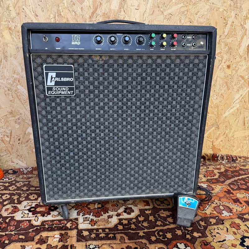 Vintage 1970s Carlsbro 60 TR Amp Tremolo Twin 2x12 Guitar Valve Amplifier Combo image 1