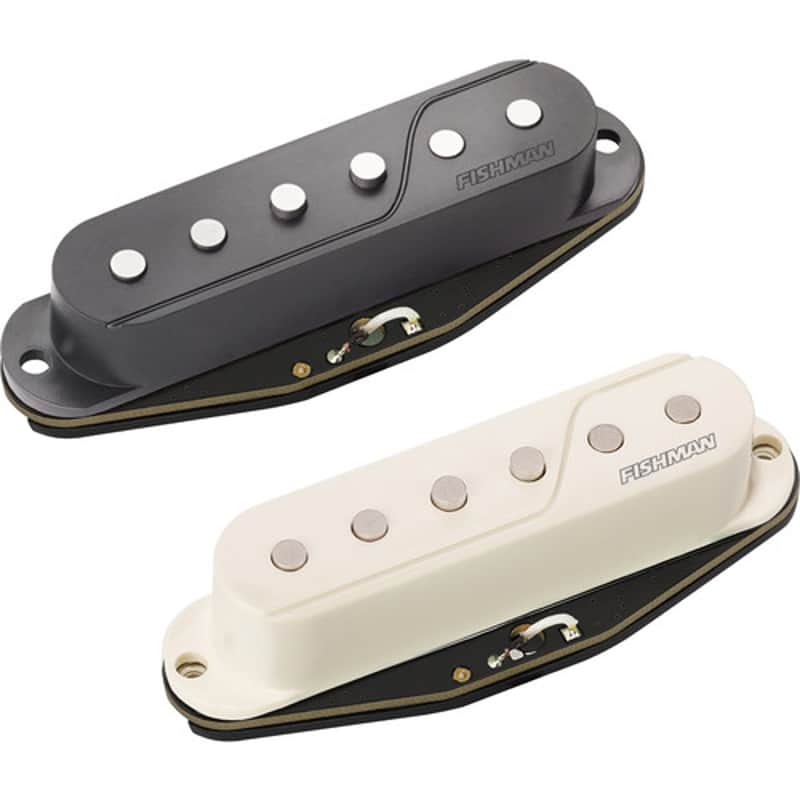 Fishman PRF-SSS-BA1 Fluence SS Single Width Pickup, Active, Black/White for HSH & HSS image 1
