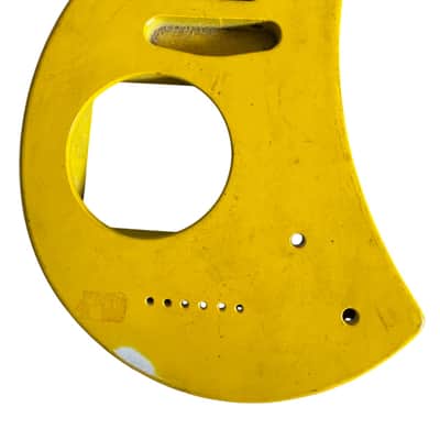 Yellow Mini Crescent Shaped Guitar Body DIY Project image 1