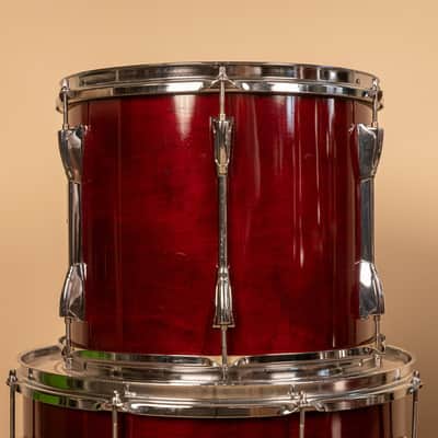 1990s Yamaha Stage Custom Cranberry Red Drum Set image 15