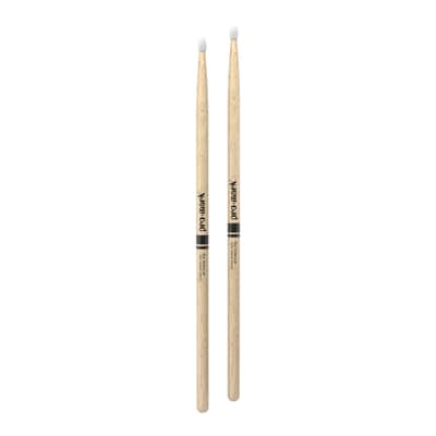 Promark Classic Attack 7A Shira Kashi Oak Drumstick, Oval Nylon Tip image 3