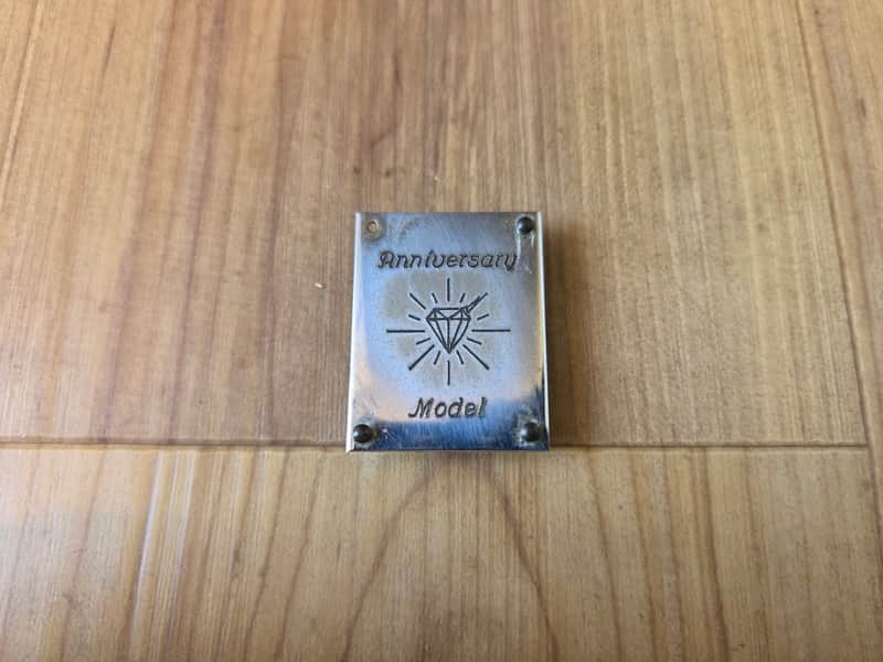 Vintage Early 1960's Gretsch Anniversary Guitar Headstock Name Badge w/ Nails! image 1