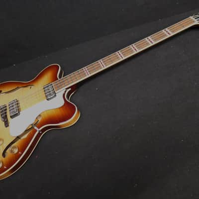 Hofner Verythin HCT-500/7-SB Contemporary Series Short Scale Bass Guitar Super Slim SUPER Flame image 6