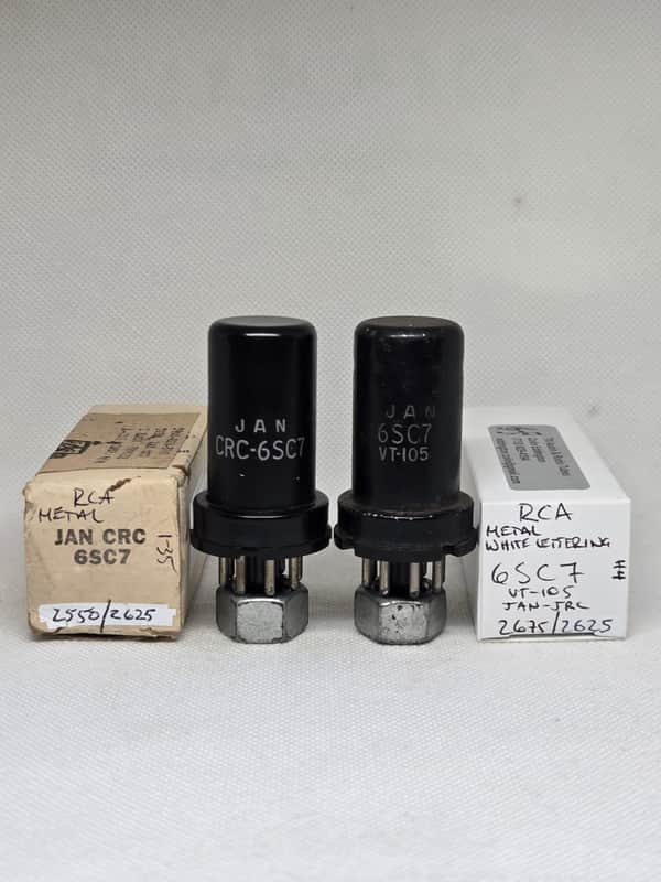 RCA JAN Metal 6SC7 Matched (4.6%) Pair NOS 6SC7GT image 1