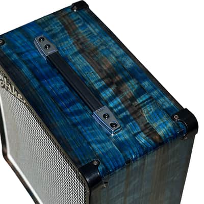 Unique Ashen 112 Blue Custom Guitar Speaker Cabinet Curly Redwood (empty) image 4