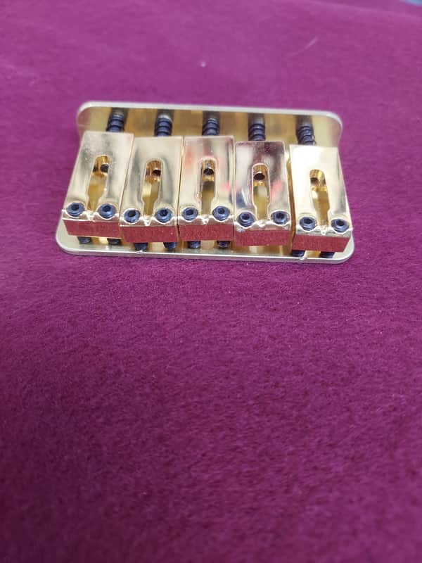 Jerman Five String electric Mandolin Bridge Brass image 1