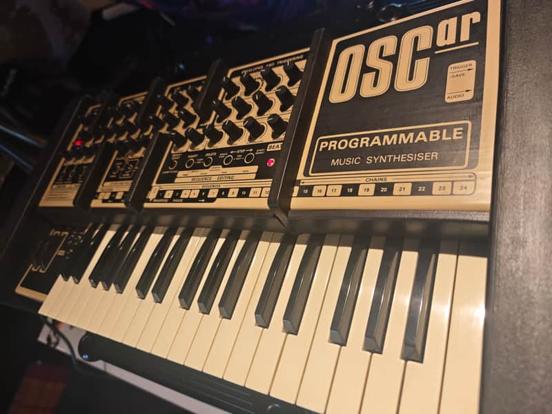 Oxford Synthesizer Company OSCar 37-Key Analog Monophonic Programmable Music Synthesizer 1980s - Black image 1