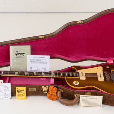 Gibson Custom Shop 1956 Les Paul Goldtop Reissue Murphy Lab Ultra Light Aged Electric Guitar, Rosewood Fingerboard, Double Gold image 4